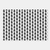 Moderne, zwarte en witte kerstcadeaupapier inpakpapier vel (Voorkant)