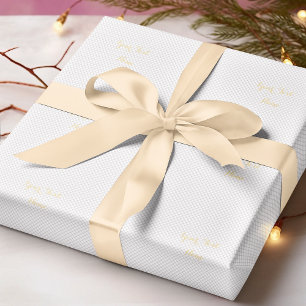 Moderne Zwarte en Witte Lijnen Aangepaste Nep Goud Cadeaupapier