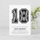 Moderne zwarte en witte Mannen 18e verjaardag Kaart (Staand voorkant)