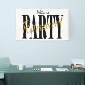 Moderne, zwarte en Witte Pensioen Spandoek (Beurs)