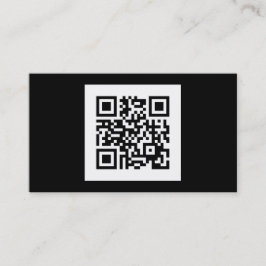 Moderne zwarte en witte QR-code Visitekaartje