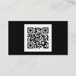 Moderne zwarte en witte QR-code Visitekaartje