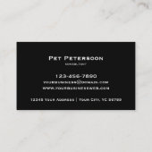 Moderne zwarte en witte QR-code Visitekaartje (Achterkant)