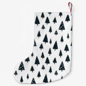 Moderne zwarte en witte Scandinavische kerstbomen Kleine Kerstsok (Achterkant)