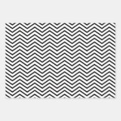 Moderne zwarte en witte streep, Chevron & Stippen Inpakpapier Vel (Voorkant 3)