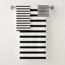 Moderne zwarte en witte streep drie stukken