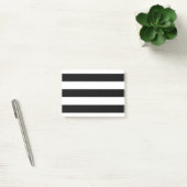 Moderne zwarte en witte strepen post-it® notes (Kantoor)
