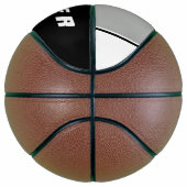 Moderne zwarte en witte tekstfoto basketbal (Rechts)