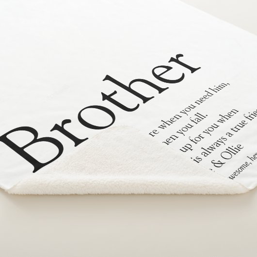 Moderne zwarte en witte vun, broeder sherpa deken (3/4)