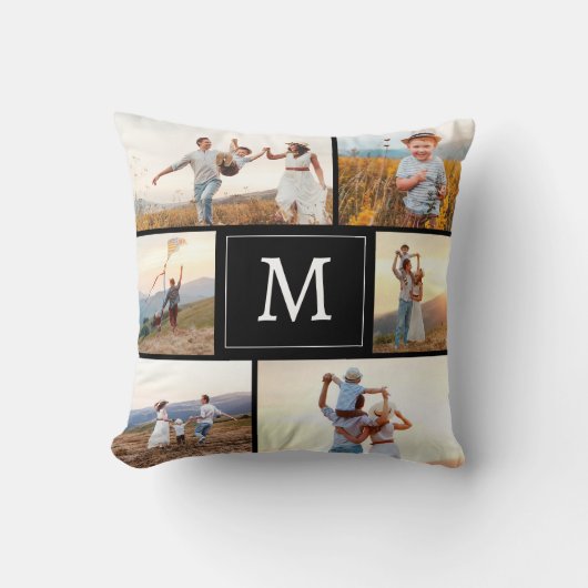 Moderne Zwarte Foto Kussen (Voorkant)