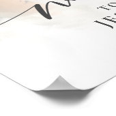 Moderne zwarte fotokalligrafie Witte gradiënt Poster (Hoek)