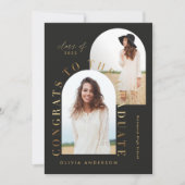 Moderne zwarte geometrische multi-fotobootafstuder (Voorkant)