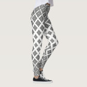 Moderne zwarte geometrische vormen leggings (Rechts)