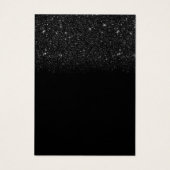 Moderne zwarte Glitter Earring Display Holder Visitekaartje (Achterkant)