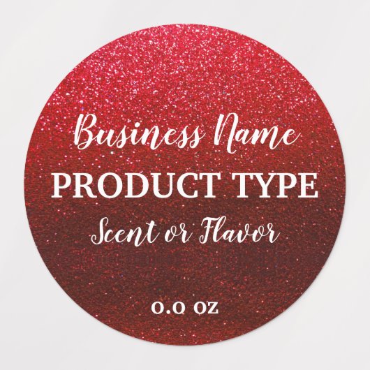 Moderne zwarte glitter-voedingsproducten labels (Design 1)