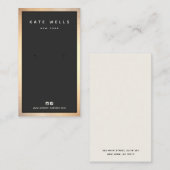 Moderne zwarte Gold Border Earring Display Holder Visitekaartje (Voorkant / Achterkant)