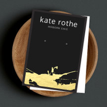 Moderne zwarte Gold Spatter-verouderingskaart