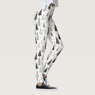 Moderne zwarte gouden handtekeningen leggings
