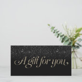Moderne zwarte & gouden salon spa cadeaubonnen (Staand voorkant)