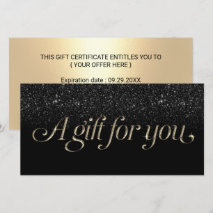 Moderne zwarte & gouden salon spa cadeaubonnen