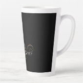 Moderne zwarte goudfilm, afgebeeld in script latte mok (Rechts)