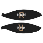 Moderne zwarte goudmonogram, basketbal (Panelen)