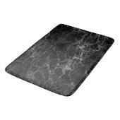 Moderne zwarte grijs en witte faux marble Bath Mat (Gekanteld)