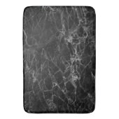 Moderne zwarte grijs en witte faux marble Bath Mat (Voorkant Verticaal)