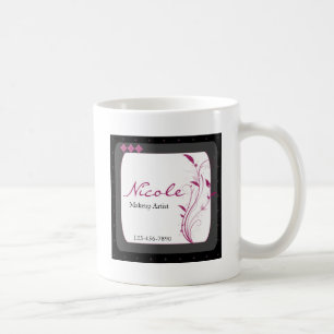 Moderne zwarte grijze roze, hoge stijl koffiemok