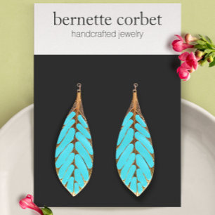 Moderne zwarte, grote oorenkaart informatiekaartje