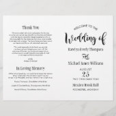 Moderne zwarte handgeschreven weduwprogramma's voo (Voorkant)