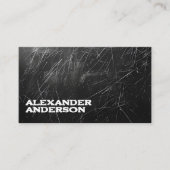Moderne zwarte houtskool Scribble Professional Visitekaartje (Voorkant)