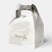 Moderne zwarte inkt gouden islamitische bruiloft D Bedankdoosjes (Achterkant)