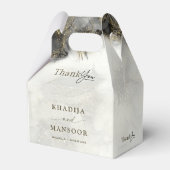 Moderne zwarte inkt gouden islamitische bruiloft D Bedankdoosjes (Voorkant Zijde)