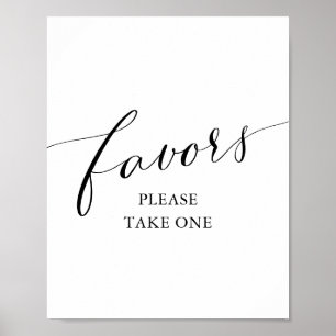 Moderne zwarte kalligrafie-Baby shower voor tekens Poster