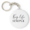 Moderne zwarte Keep Life Simple Quote