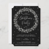 Moderne zwarte kerstfeestdag kaart (Voorkant)