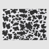 Moderne zwarte Koe Huidtextiel Dierafdrukken Tissuepapier (Voorkant)