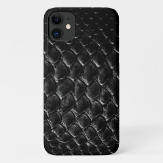 Moderne Zwarte Krokodil iPhone 11 Hoesje