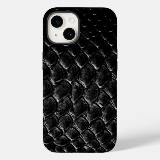 Moderne Zwarte Krokodil Case-Mate iPhone Case (Achterkant)