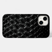 Moderne Zwarte Krokodil Case-Mate iPhone Case (Achterkant (horizontaal))