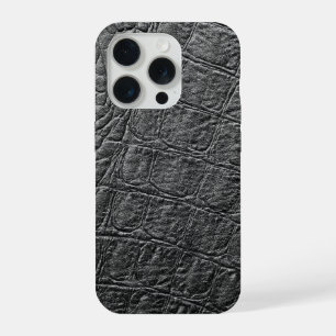 Moderne Zwarte Krokodil iPhone 15 Pro Hoesje
