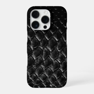 Moderne Zwarte Krokodil iPhone 16 Pro Hoesje