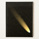 Moderne zwarte leder en komeet Streaks Planner (Achterkant)