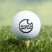 Moderne zwarte Logo Golfballen (Insitu Shirt)