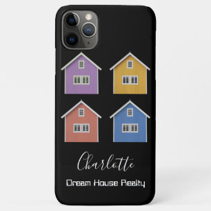 Moderne zwarte makelaar iPhone 11 pro max hoesje