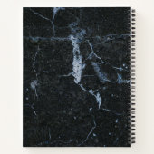 Moderne zwarte marmer-minimalistische recipe kookb notitieboek (Achterkant)