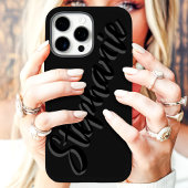Moderne Zwarte Minimalistische Script Naam Case-Mate iPhone Case