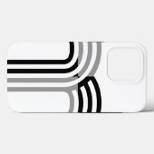 Moderne zwarte monotone Initiaal Patroon Case-Mate iPhone Case (Achterkant (horizontaal))