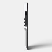 Moderne zwarte monotone Initiaal Patroon Case-Mate iPhone Case (Achterkant / Links)